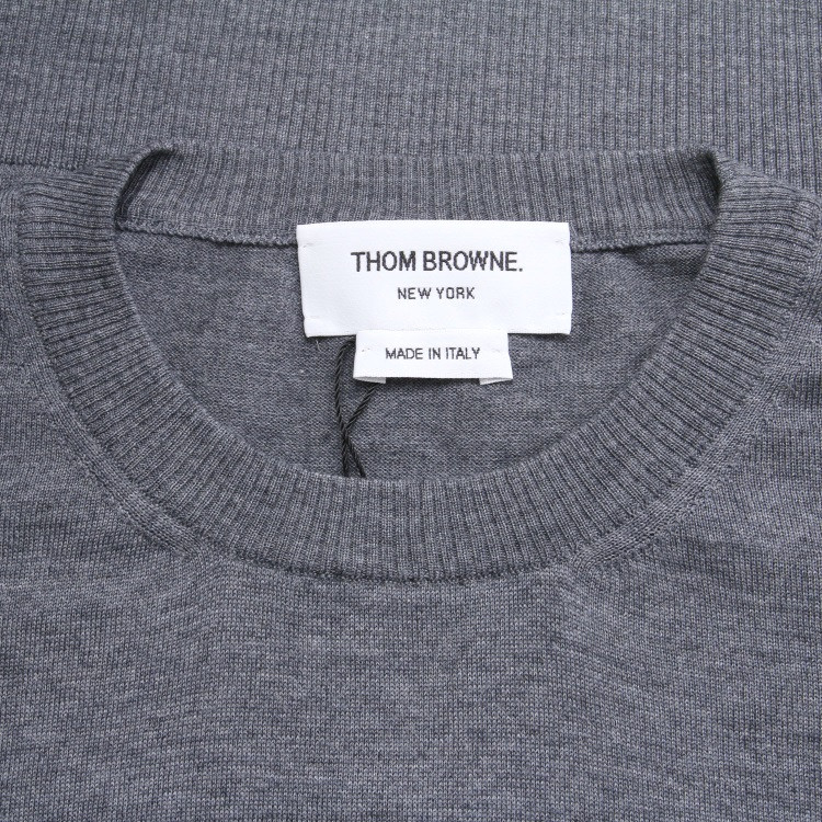 thom browne/thom browne【17秋冬】灰色经典款男士针织衫/毛衣 mk