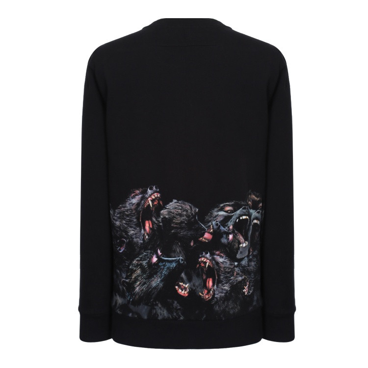 givenchy/纪梵希 黑色圆领猴子印花图案男卫衣 16f7308 653 001