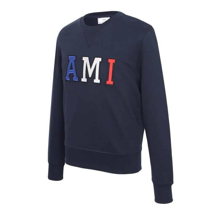 ami/ami 18春夏 圆领字母logo装饰男卫衣 e18j023 730