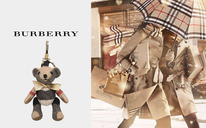 burberry/博柏利羊绒thomas女士泰迪熊吊饰 其他