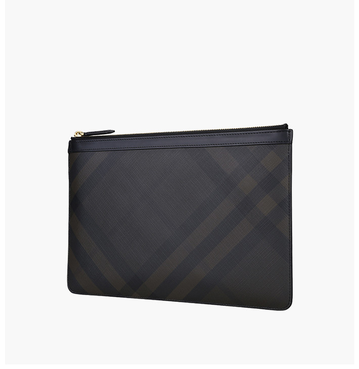 burberry/博柏利 pvc男士pouch拉链手拿包 london格纹