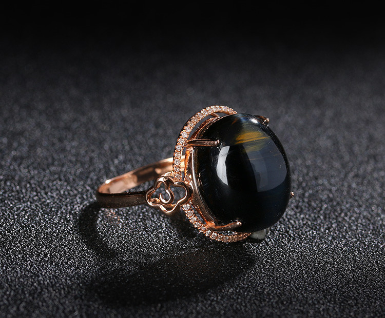 wooden/香元木饰 12.9克拉彼得石戒指 18k金镶钻 彩色宝石 hcb0621-10