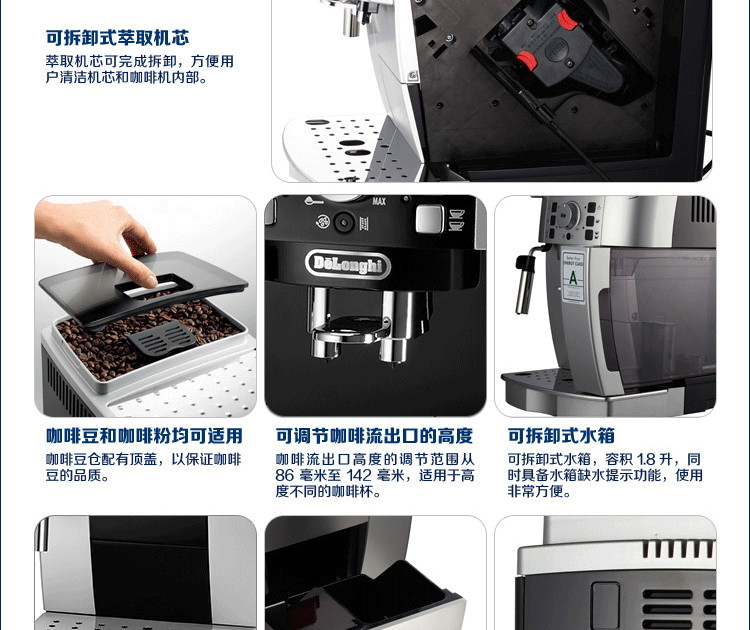 delonghi/德龙 ecam21.117.sb全自动咖啡机磨豆奶泡家用/商用