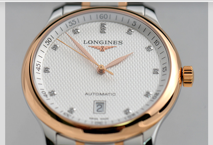 longines/浪琴名匠 镶钻自动机械男表 l2.628.5.97.