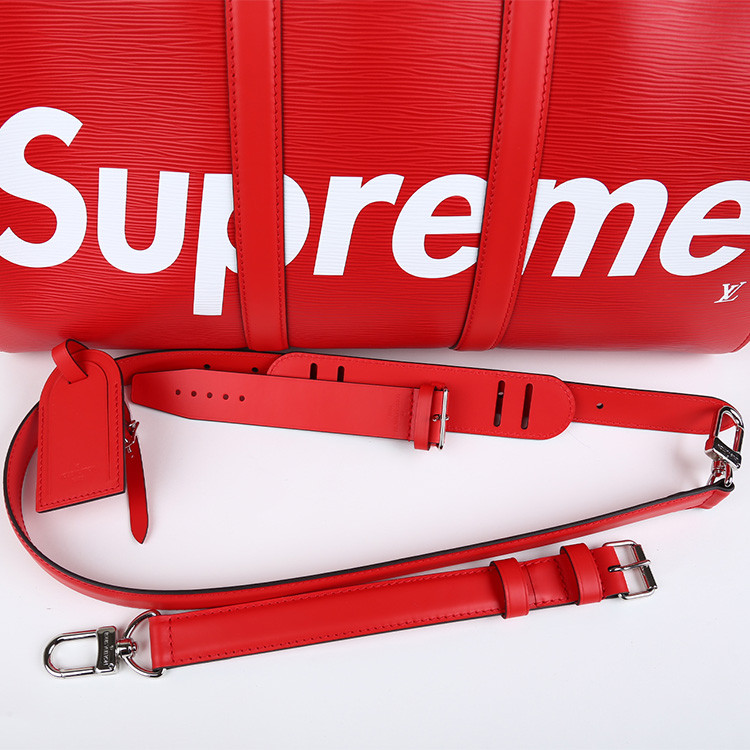 louis vuitton supreme,louisvuittonfr louis vuitton/路易威登 lv x supreme 男士红色牛皮keepall 45 旅行