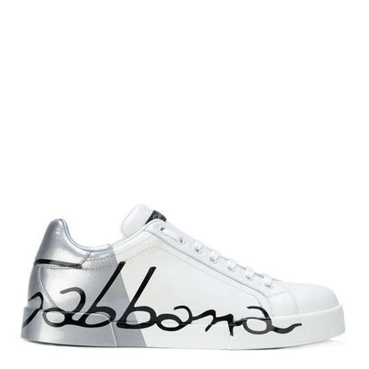 11可用券】dolce&gabbana/杜嘉班纳 牛皮时尚拼接字母印花男士
