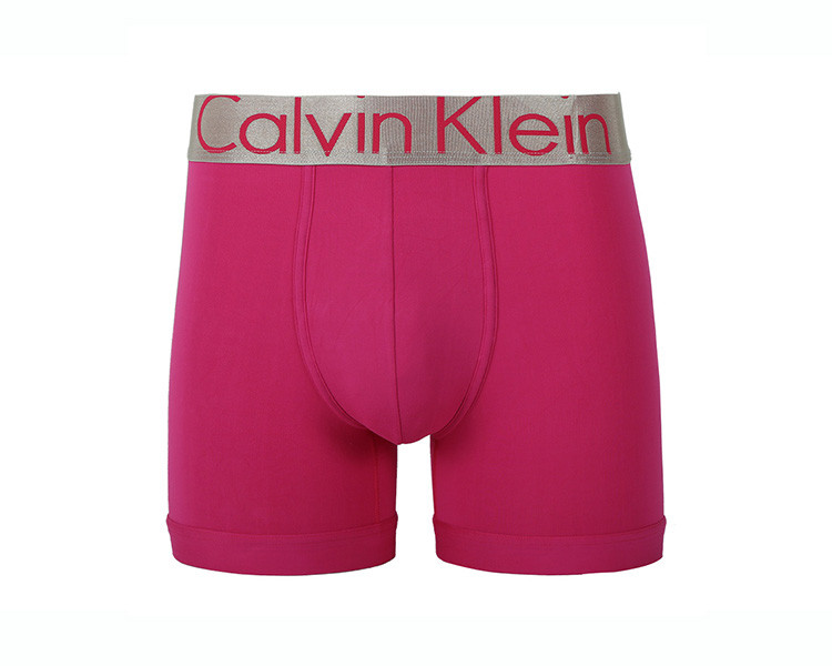 calvin klein/卡尔文·克莱因 男士内裤玫红色尼龙四角内裤 u2719-654