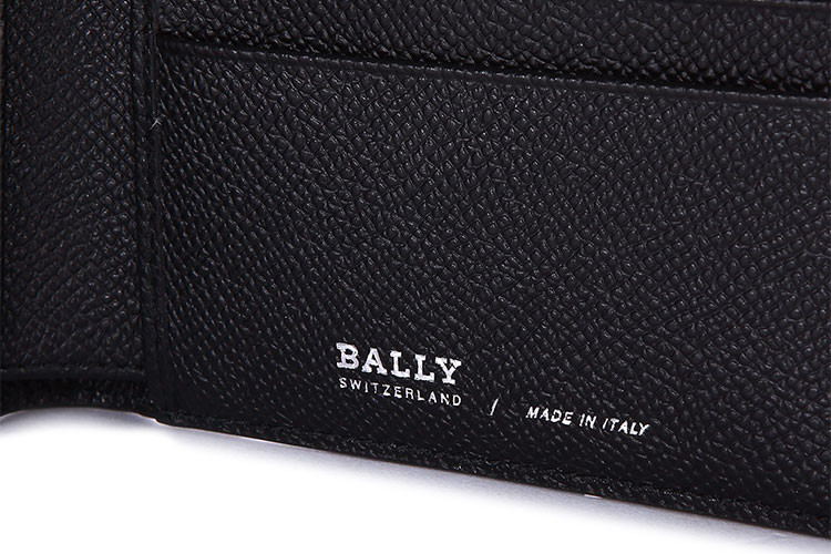 【bally巴利 钱包】bally/巴利 黑色牛皮男士短款钱包