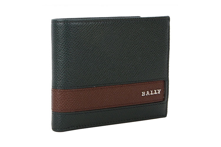【bally巴利 钱包】bally/巴利 绿色牛皮男士短款钱包