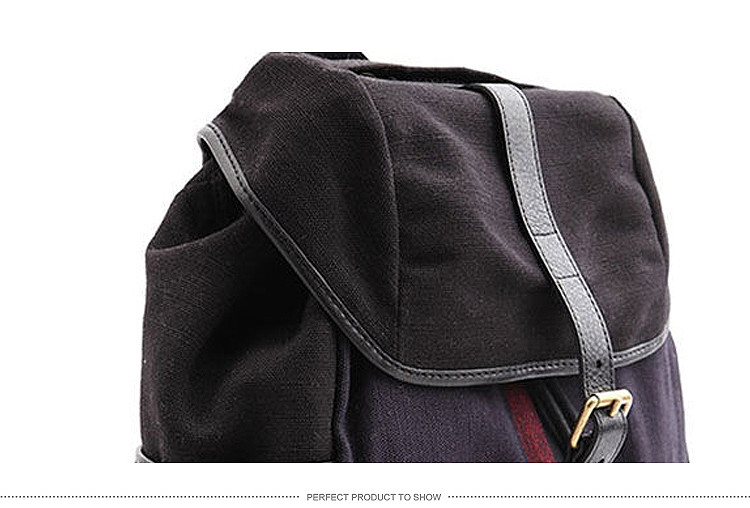 burberry/博柏利 男士黑色时尚格纹帆布双肩背包 3976721black-003
