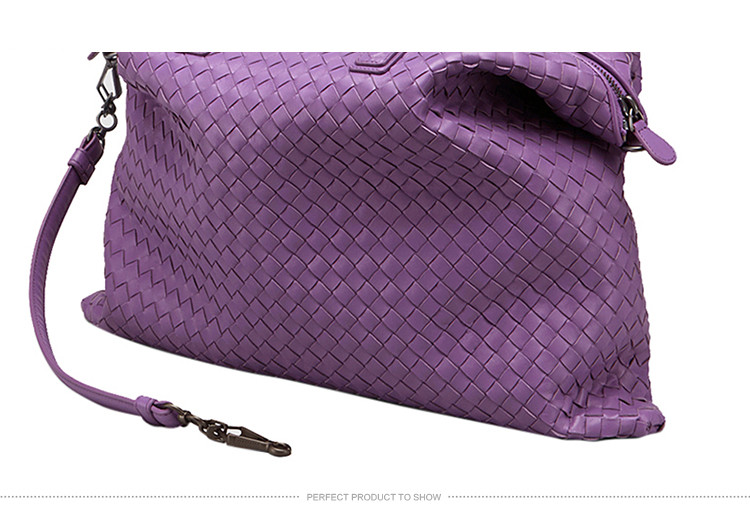 bottega veneta/葆蝶家 女士紫色羊皮编织手提包 354216 v0016 5281