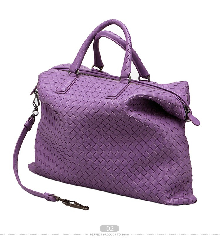 bottega veneta/葆蝶家 女士紫色羊皮编织手提包 354216 v0016 5281