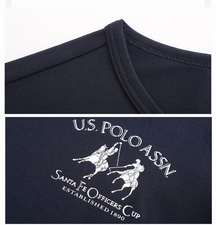 s.polo assn.美国马球协会男19年夏季马球logo印花圆领男士短袖t恤