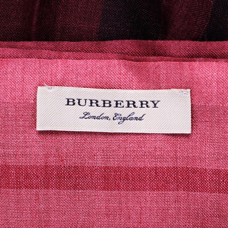 burberry/博柏利london系列时尚经典款羊毛桑蚕丝红色女士围巾 国际码