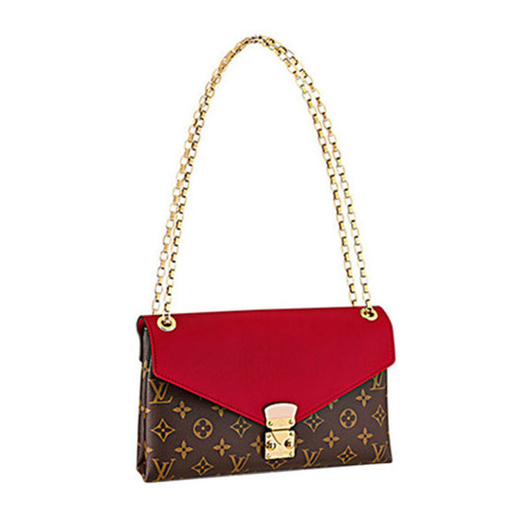 louis vuitton/路易威登 pallas chain 帆布/配皮 女士 单肩包 m41201