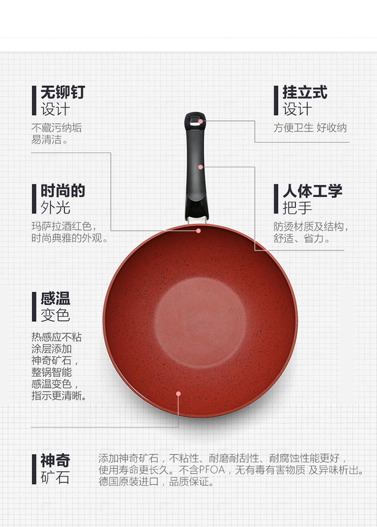 fissler 菲仕乐 新品小红锅不粘锅 26cm/28cm 德国进口 温控变色