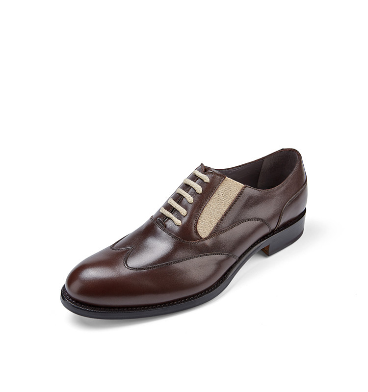 creations/柏品 联合pollini 意大利进口 牛皮革拼接套脚男士牛津鞋
