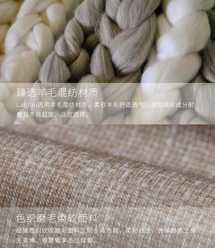lardini for by creations/柏品 意大利制造进口 羊毛磨毛男士西服 薄