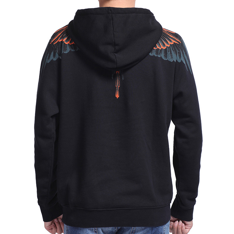 marcelo burlon/marcelo burlon 纯棉翅膀系列连帽长袖潮牌男士卫衣