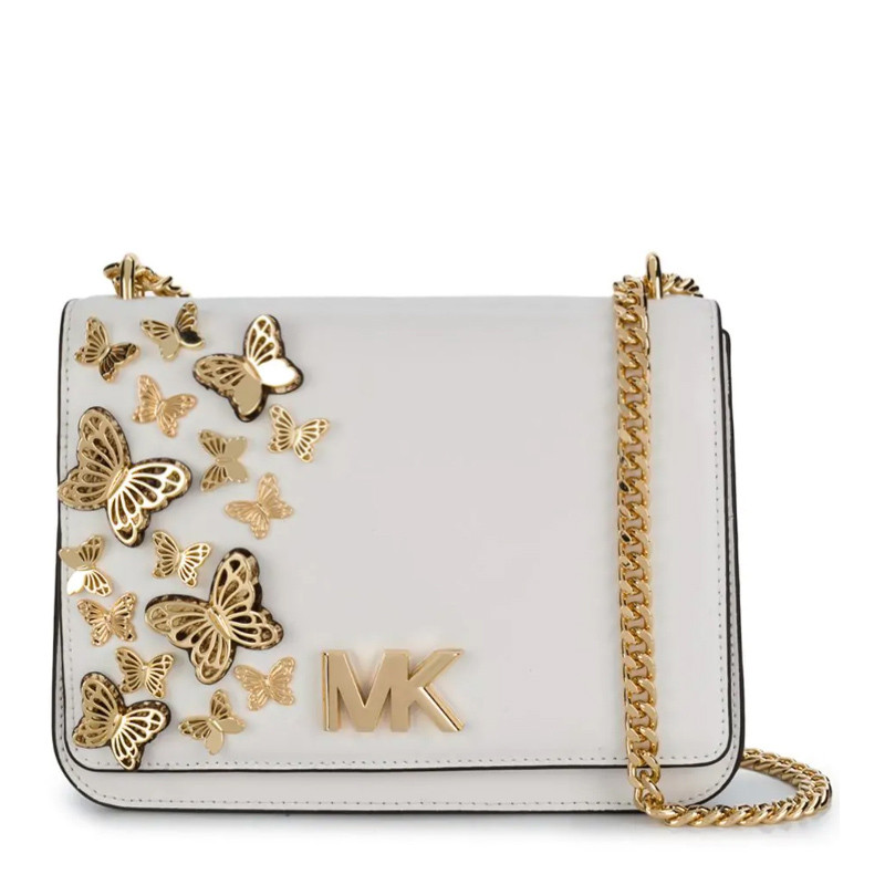 michael kors/迈克·科尔斯 女包 女士mk字母logo蝴蝶图案翻盖链条包