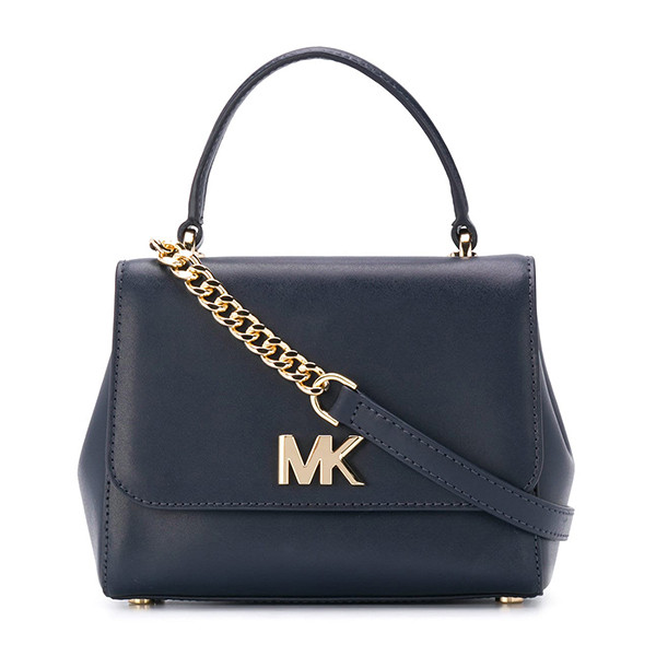 michael kors/迈克·科尔斯 18秋冬藏青色牛皮mk字母logo迷你女士单肩