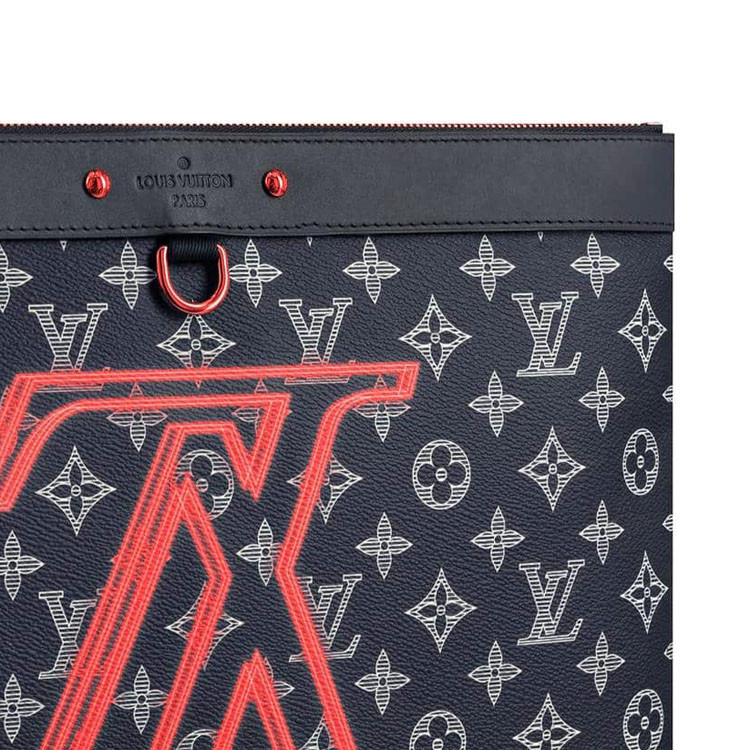 louis vuitton logo,celine logo louis vuitton/路易威登 蓝色老花限量版 倒logo 男士手包 pochette