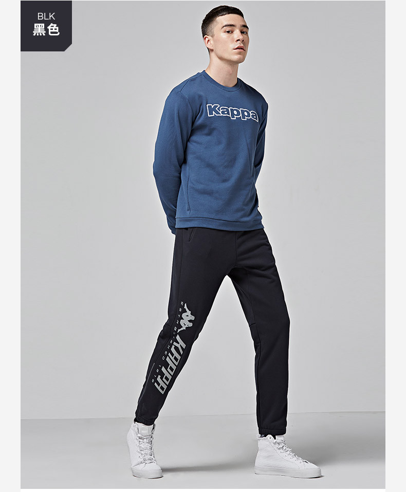 kappa卡帕 2018秋季新品男款运动长裤休闲裤卫裤小脚裤 服装 k0852ak
