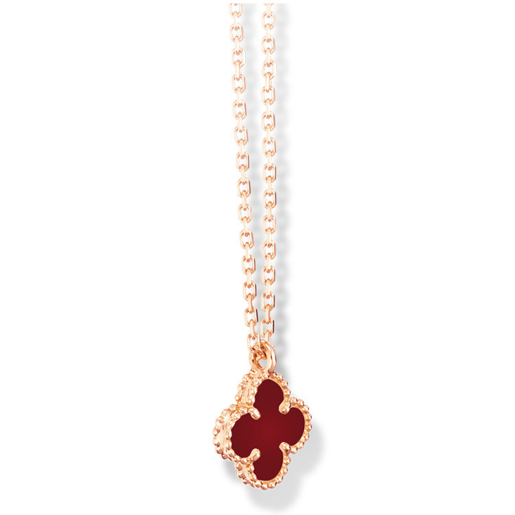 van cleef & arpels/梵克雅宝 alhambra系列女士项链 迷你小号 四叶草
