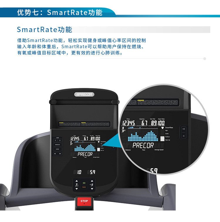 必确precor美国原装进口trm425跑步机正品多功能静音家用健身器材