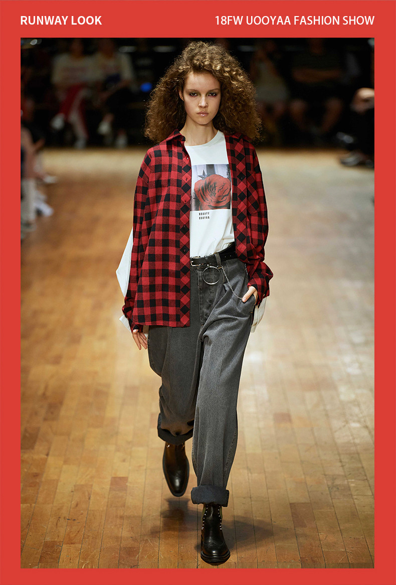 【designerwomenswear】uooyaa/乌丫18秋冬新款专柜正品个性时髦两穿