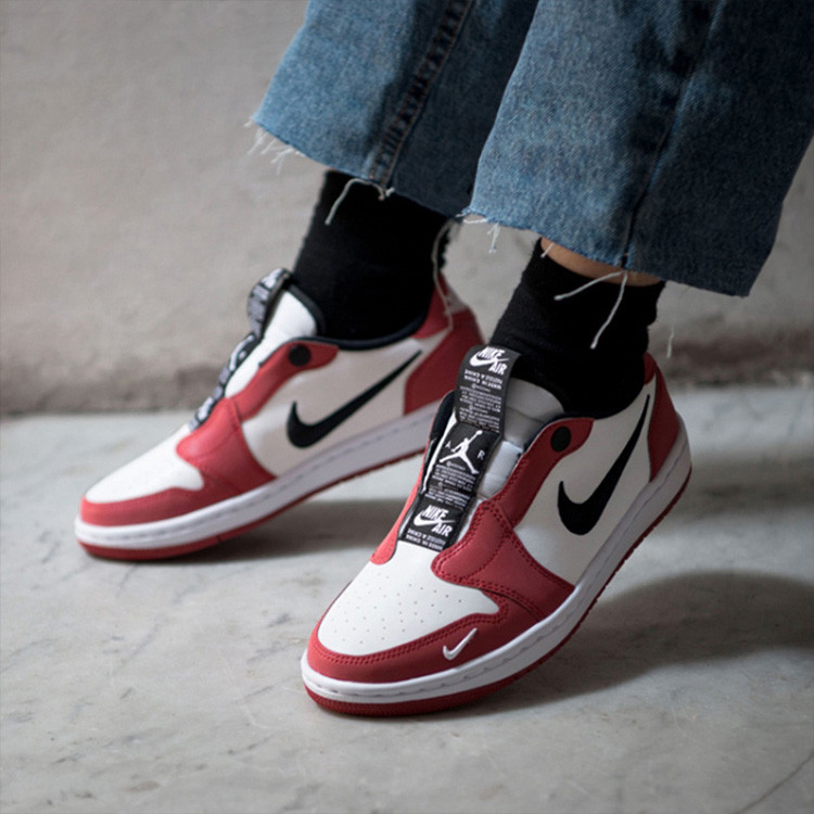 19春夏 aj1 女鞋(有男码) 芝加哥 一脚蹬 nike air jordan 1 乔1 low