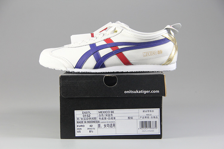 鬼冢虎 男女同款 烫金板鞋 onitsuka tiger mexico 66 全皮 小白鞋