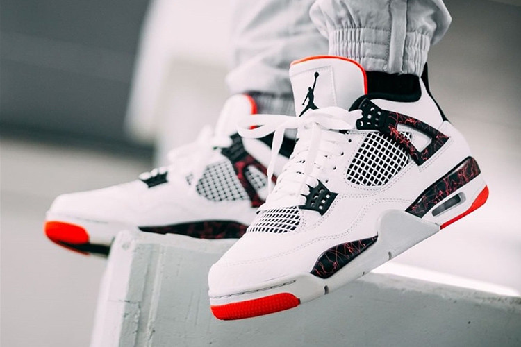 nike 耐克 aj4 情侣款 热熔岩 nike air jordan 4 hot lave 408452