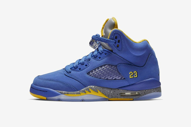 air jordan 5 laney aj5 乔5 兰尼 黄蓝 篮球鞋cd2720-400