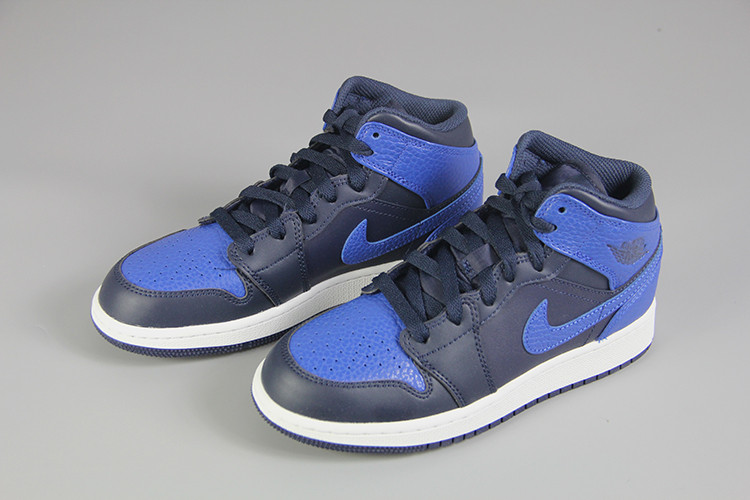 aj1 情侣款 皇家蓝 nike air jordan 1 mid 男女同款 554725-412