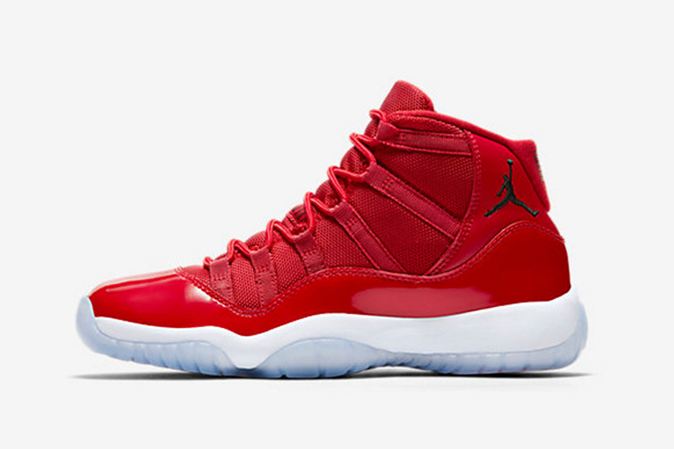 耐克aj11男女情侣款nike air jordan 11 win like96 红色 芝加哥 公牛