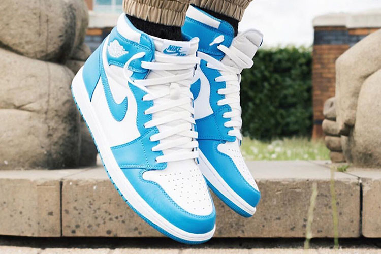 19春夏 耐克nike air jordan 1男女鞋 unc aj1 乔1蓝球鞋北卡蓝 大学