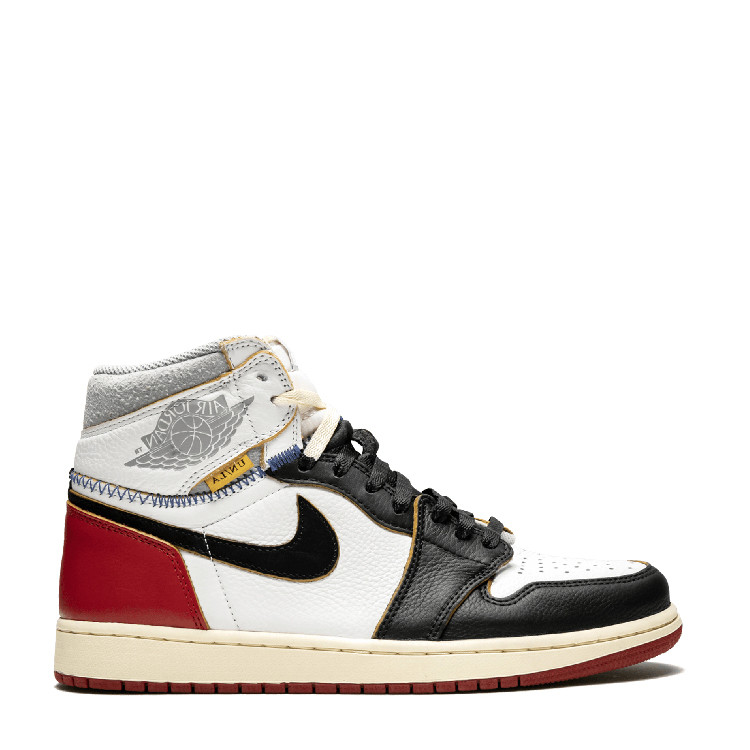 nike/耐克 aj1 x union retro og nrg 联名限量 黑脚趾拼接 bv1300