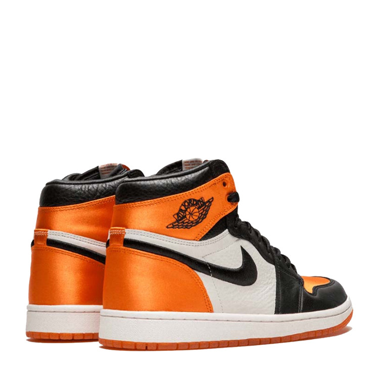 nike/耐克 air jordan 1 aj1 high satin backboard 黑橙丝绸扣碎篮板