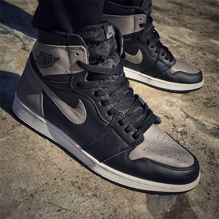 nike/耐克 air jordan1 shadow aj1 乔1 mid 黑灰影子酷灰 篮球鞋