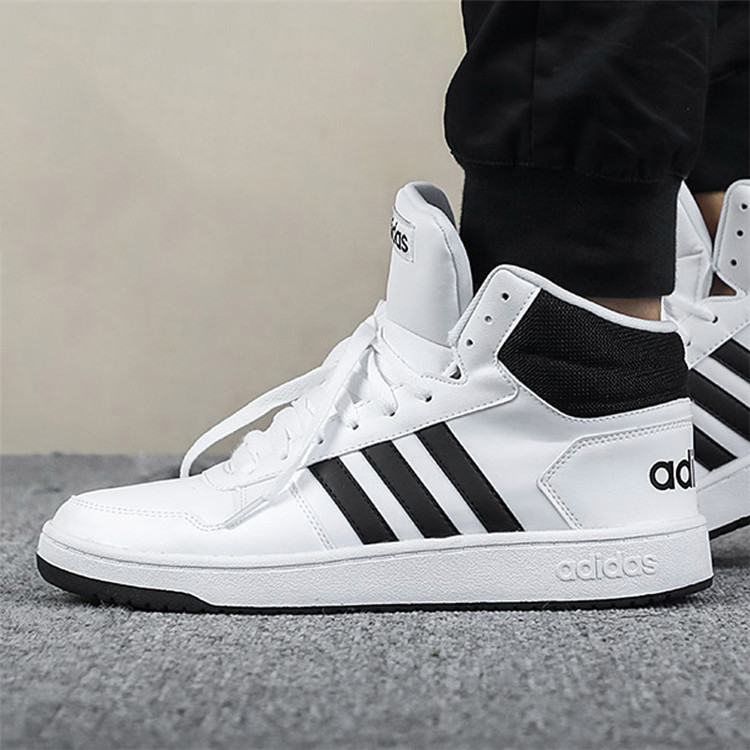 adidas阿迪达斯 男鞋 2018冬季运动鞋 neo高帮运动休闲鞋 板鞋 bb7208