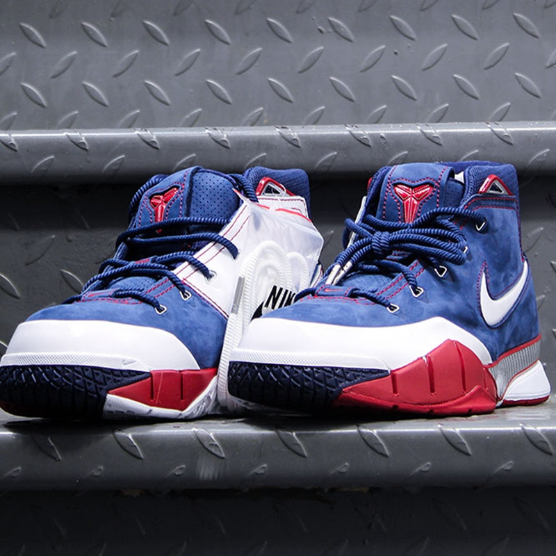 nike 耐克zoom kobe 1 科比1 美国队 黑紫篮球鞋aq2728-400