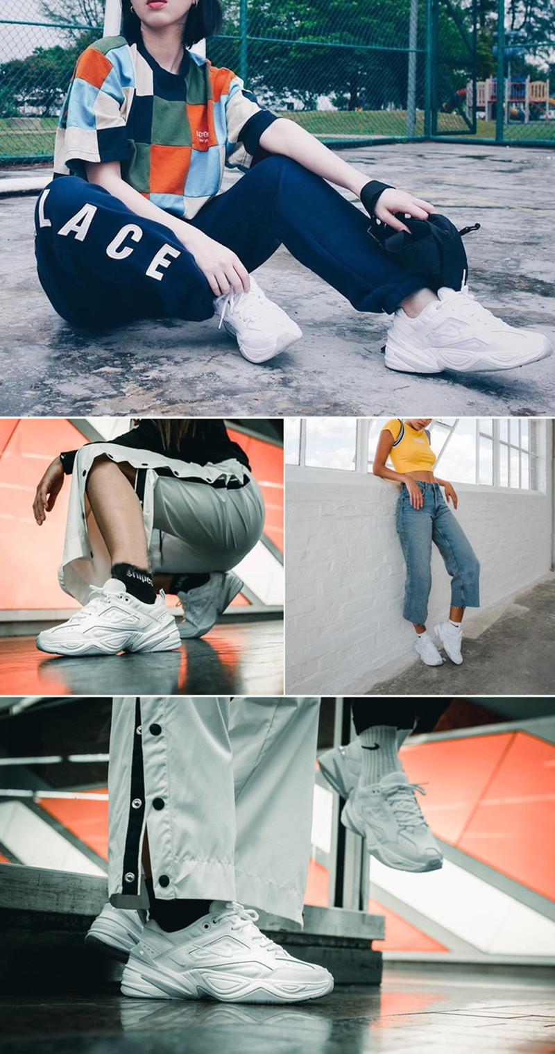 11可用券】nike m2k tekon 耐克女款白灰老爹鞋休闲复古跑步鞋 ao3108