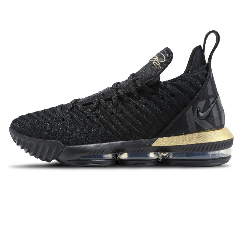 nike耐克男鞋lebron 16 lbj16代詹姆斯黑金实战篮球鞋bq5970-007