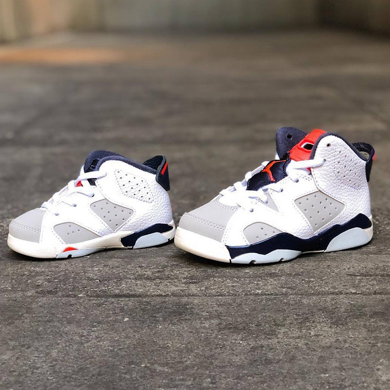 air jordan 6 tinker 篮球鞋 aj6手稿 白蓝红外线乔六宝宝童鞋384667