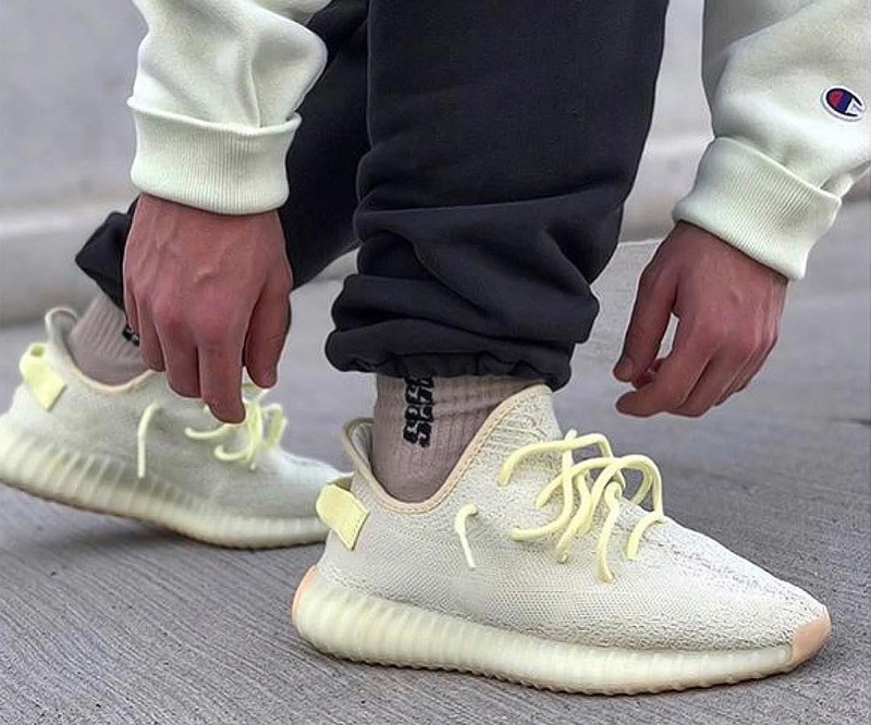 adidas阿迪达斯男鞋yeezy boost 350 v2 butter黄油侃爷椰子鞋f36980