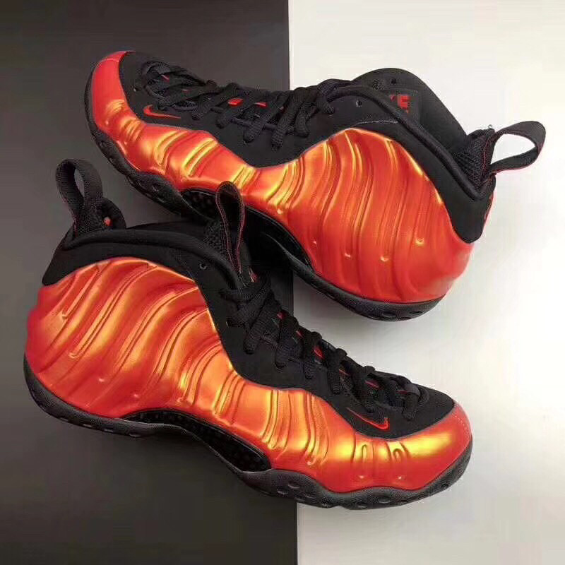 【nike耐克 男士篮球鞋】nike 耐克 foamposite one 橘红喷 橙喷 红辣