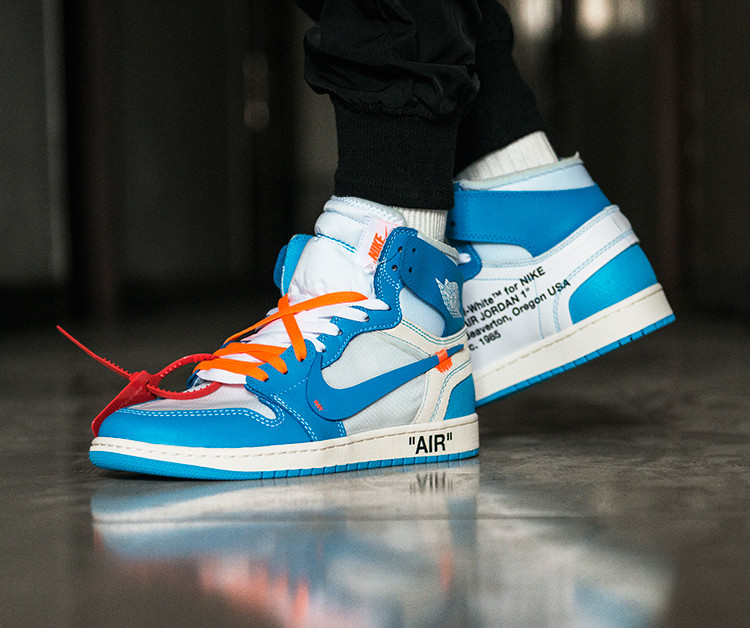 air jordan 1 x off-white aj1 ow联名北卡蓝aq0818-148