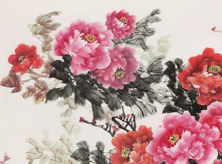 梁景欣 1.8米《满堂喜气》 青大美院画家\/180x