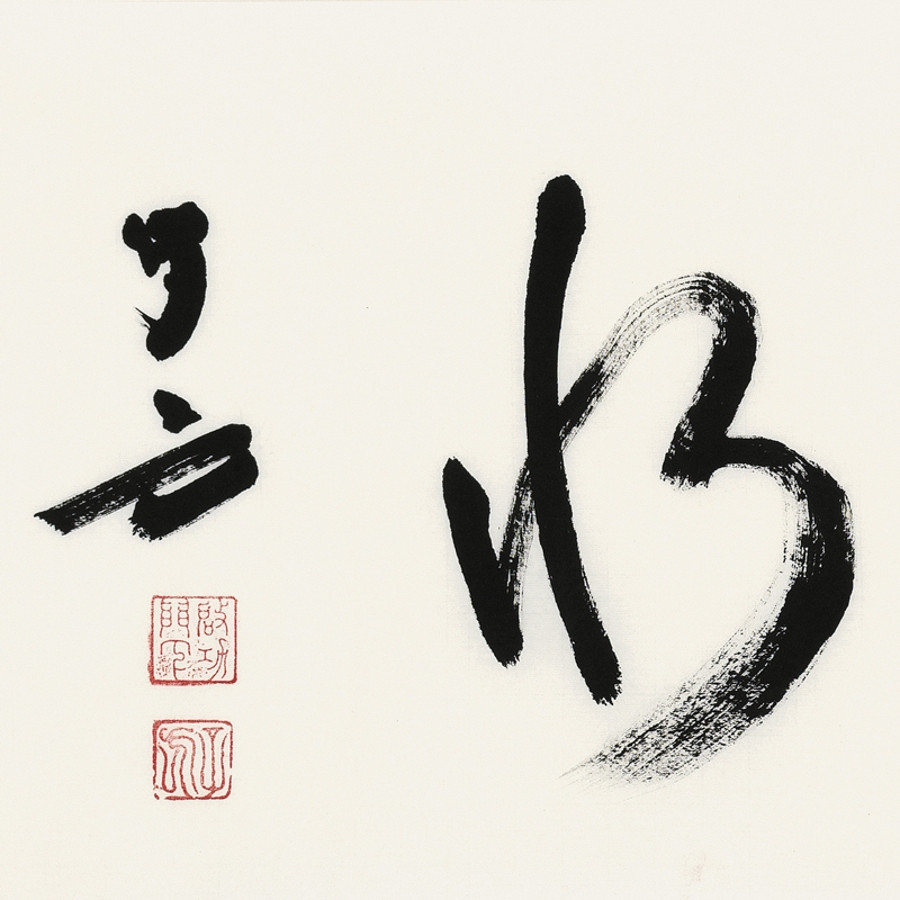 订制 王子方 《上善若水》/137x34cm/书法文字